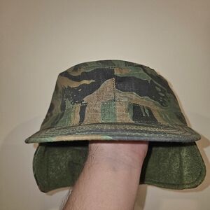 Cap. Combat, Woodland Camouflage Pattern, Military Hat